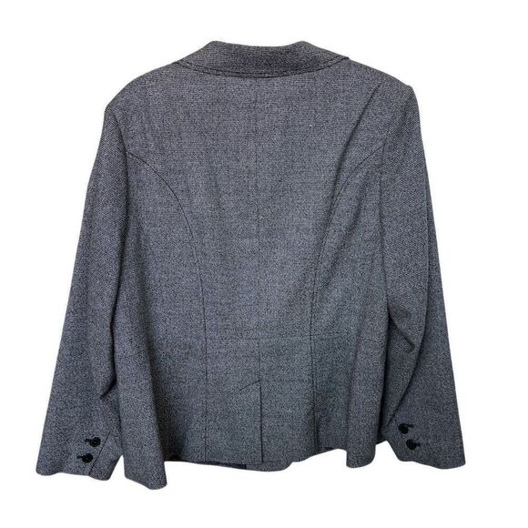 Sejour Women's Plus Size 16 Gray Herringbone Blazer Jacket - Picture 2 of 5
